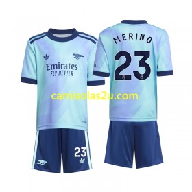 Camisolas de futebol Arsenal Merino 23 Criança Equipamento 3ª 2024/25 Manga Curta